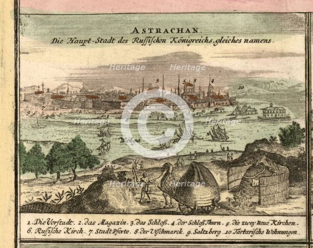 Map of Astrakhan, 1762.