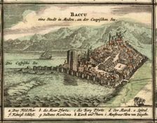 Map of Baku, 1762