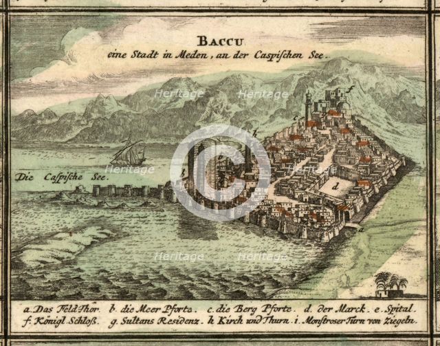 Map of Baku, 1762.
