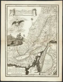 Map of Baikal, a Sea, a Lake, or an Angara Gap, Located in the Irkutsk Province..., 1814. Creator: Unknown