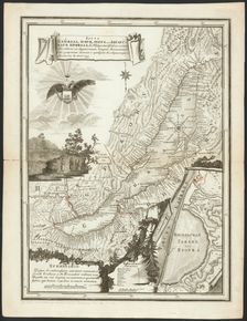 Map of Baikal, a Sea, a Lake, or an Angara Gap, Located in the Irkutsk Province..., 1814. Creator: Unknown