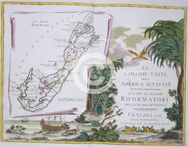 Map of Bermuda, 1778. Creator: Unknown.