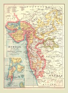 Map of Bombay, Berar, and part of Central India, 1902. Creator: Unknown