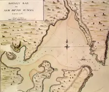 Map of Botany Bay, New South Wales, Australia, 1770. Creator: Captain James Cook