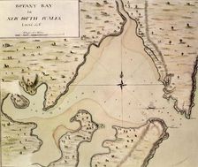 Map of Botany Bay, New South Wales, Australia, 1770. Creator: Captain James Cook