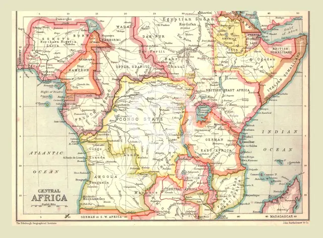 Map of Central Africa, 1902.  Creator: Unknown.