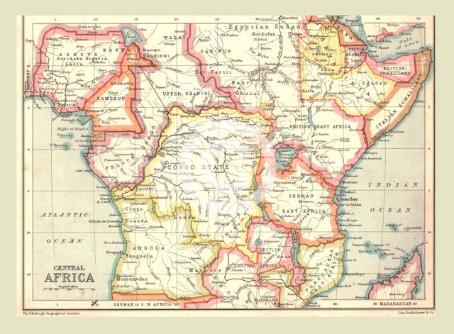 Map of Central Africa, 1902.  Creator: Unknown.