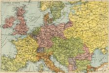 Map of Central Europe, c1914. Creator: John Bartholomew & Son