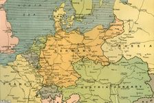 Map of Central Europe, Showing the Principal Theatre of War 1919. Creator: London Geographical Institute