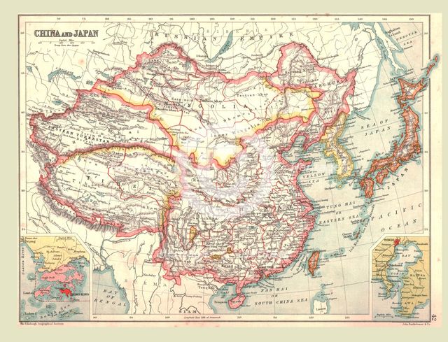 Map of China and Japan, 1902.  Creator: Unknown.