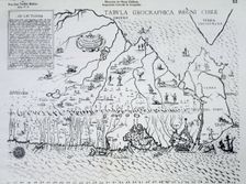 Map of Chile made by the Jesuit Alonso de Ovalle in 1646