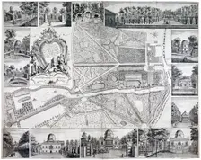 Map of Chiswick in the London borough of Hounslow, 1736. Artist: John Rocque