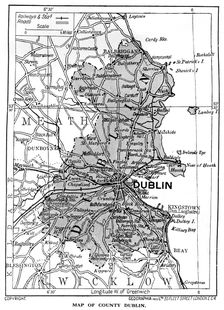 Map of County Dublin, Ireland, 1924-1926