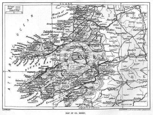 Map of County Kerry, Ireland, 1924-1926. Artist: Unknown
