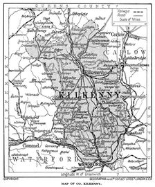 Map of County Kilkenny, Ireland, 1924-1926