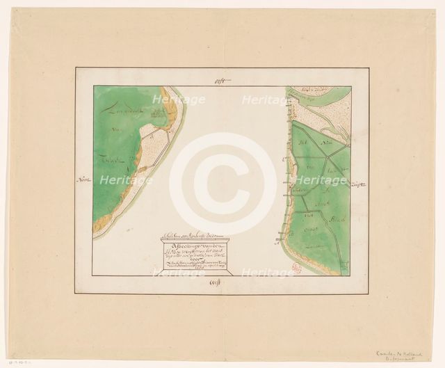 Map of Den Helder and part of Texel with the intervening Marsdiep, in or after 1688. Creator: Anon.