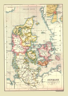 Map of Denmark, 1902. Creator: Unknown