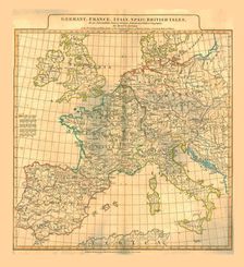 Map of Europe, 1821. Creator: Unknown