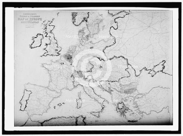 Map of Europe, between 1913 and 1917. Creator: Harris & Ewing.