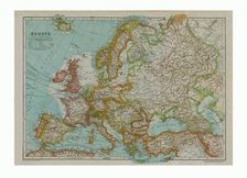 Map of Europe, c1910. Artist: Gull Engraving Company