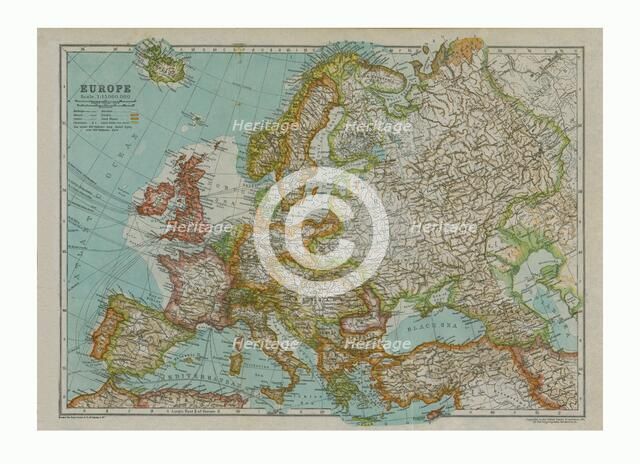 Map of Europe, c1910. Artist: Gull Engraving Company.