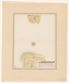Map of East-Vlieland and West-Terschelling, 1688 or later. Creator: Anon