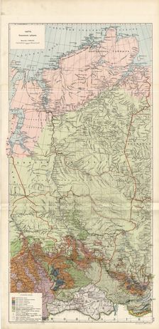 Map of Enisei Province, 1914. Creator: Resettlement Department of the Land Regulation and Agriculture Administration