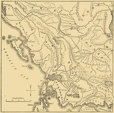 Map of Epirus and Western Greece 1890. Creator: Unknown