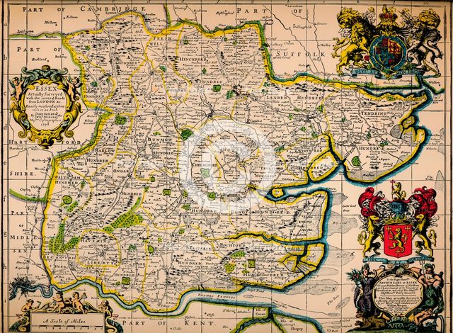 'Map of Essex', 1678. Artists: John Ogilby, William Morgan.