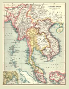 Map of Farther India 1902. Creator: Unknown