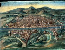 Map of Florence, 15th century