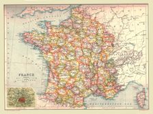 Map of France, 1902. Creator: Unknown