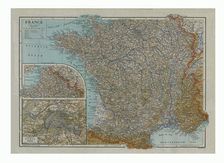 Map of France, c1910. Creator: Emery Walker Ltd
