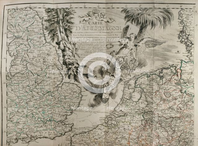 Map of Germany showing war of 1755 to 1763 (Seven Years War), 1765. Creator: Jean de Beaurain.