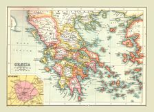 Map of Graecia (1902). Creator: Unknown