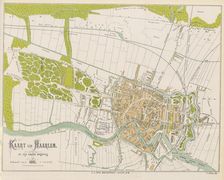 Map of Haarlem and its surroundings, 1882. Creator: F. Allan
