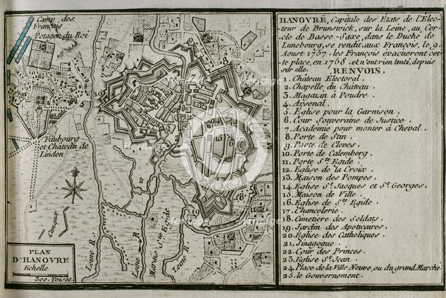 Map of Hannover, 1757-1758 (1765).  Creator: Jean de Beaurain.