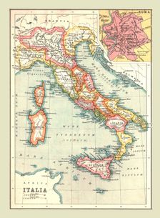 Map of Italia (1902). Creator: Unknown