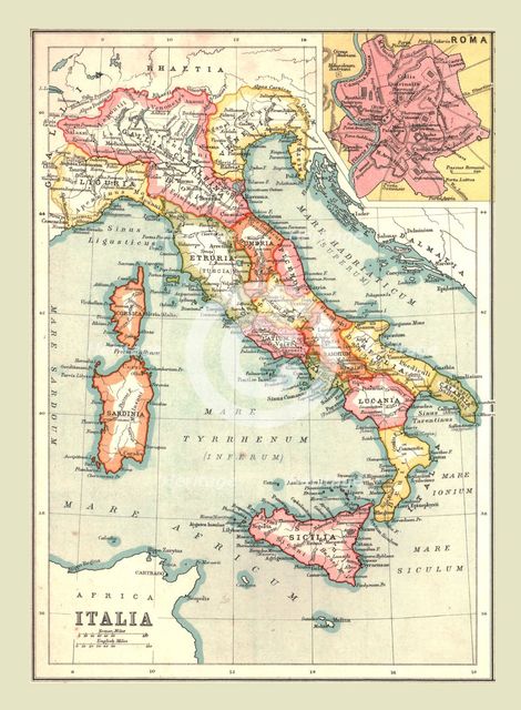 Map of 'Italia', (1902).  Creator: Unknown.