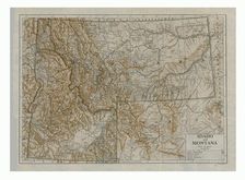 Map of Idaho and Montana, USA, c1910s. Creator: Emery Walker Ltd
