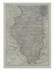 Map of Illinois, USA, c1910s. Creator: Emery Walker Ltd