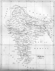 Map of India, 1847