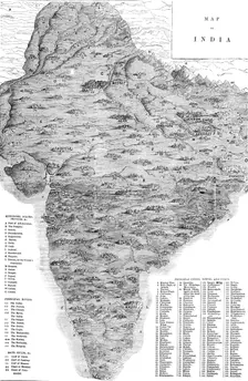 Map of India, 1857. Creator: Unknown