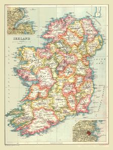 Map of Ireland, 1902. Creator: Unknown