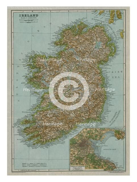 Map of Ireland, c1910. Artist: Gull Engraving Company.