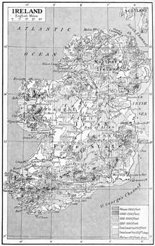 Map of Ireland, c1930s