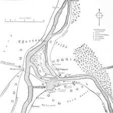 Map of Khartoum and Vicinity c1885