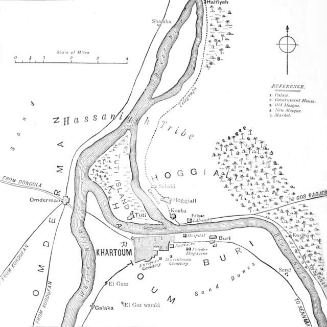 'Map of Khartoum and Vicinity', c1885. Artist: Unknown.