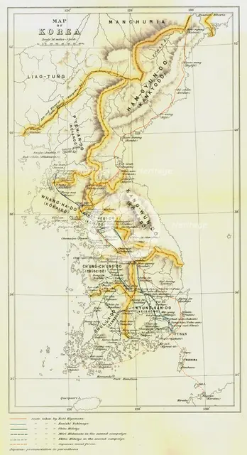 Map of Korea', 1903. Creator: Unknown.