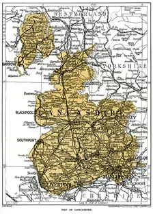 Map of Lancashire, 1924-1926